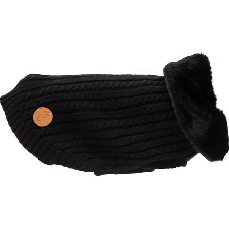 Pull Chaud pour Chien, Pull Confort Taille Moyenne Petite 40 Cm, Fermeture sur Le Cou, Trou De Laisse, Vêtements Animaux, Robe Élégante Fête