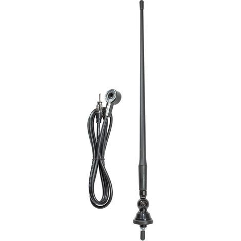 Zeer flexibele universele rubberen antenne am/fm (ukw), ca. 1,3 m kabel, din-antenneaansluiting,Koop één, krijg één gratis (1/5)