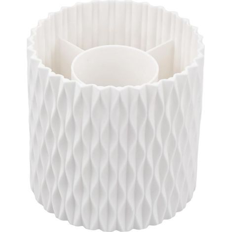 Drehbarer Stiftehalter und Make-up-Pinsel-Organizer mit 5 Fächern (360° drehbar) – Eleganter Tischständer und Kosmetikaufbewahrung für Schminktisch und Badezimmer (1/5)