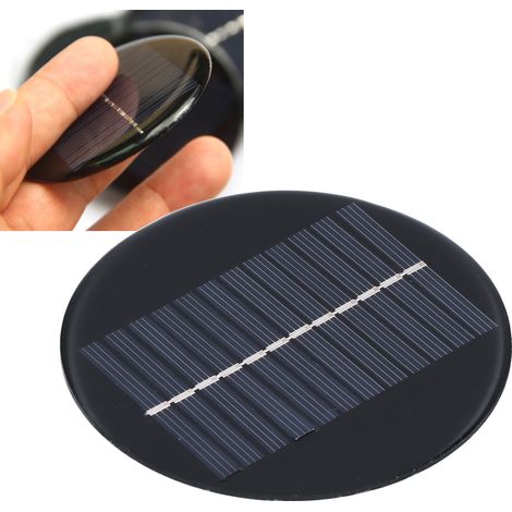 0,8 W 6 V 10 cm rundes Solarpanel, Solarladeset für Solarlampen (1/5)