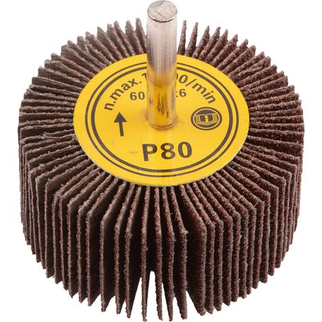 Ruota lamellare con gambo, 60 x 30 mm, K80