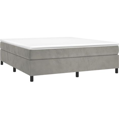 Estructura de cama con somier terciopelo gris claro 180x200 cm vidaXL