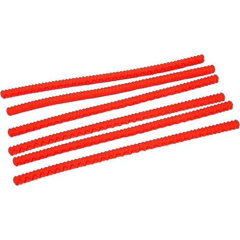 Protections en silicone compatibles pour grilles de four (lot de 6), protège-bords de grilles de four (35,5 cm de long) pour prévenir les blessures aux mains et aux bras (1/5)