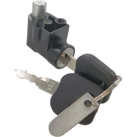 Electric Bike Lock for Hailong Battery Case Power Lock and Key for Hailong 1 Battery Case 1-2 Battery 5x3cm Silver (11mm) (1/5)