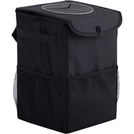 Müllbeutel Auto Mülleimer Autotür Mülleimer Fahrzeug Mülleimer Automatischer Mülleimer Automobil Mülleimer-25x15cm-Black (1/3)