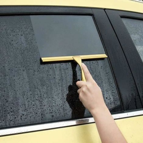 Essuie-glace, grattoir de douche en inox pour portes de douche, salle de bain, vitres et vitres de voiture - Laiton - T-Audace (1/4)