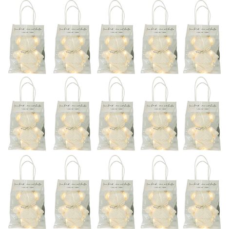 Juego de 15 servilletas LED con forma de oso, recuerdos, regalos para cumpleaños, bodas o celebraciones anuales, un regalo práctico y bonito de gran valor. (1/5)