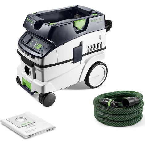 Festool – Aspirateur professionnel 1200W – Aspiration automatique pour poussières L – Dépression 24000 Pa – Capacité 26L – Technologie Bluetooth