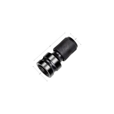 Adaptadores de 2 piezas de cuadrado de 1/2" a vaso de 1/4", adaptador para llave de impacto, convertidor de liberación rápida para llave de carraca de impacto y portapuntas de destornillador - Crezuo