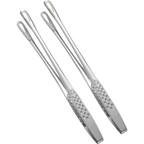 Lot de 2 Pinces à en Acier Inoxydable pour Grille (1/5)