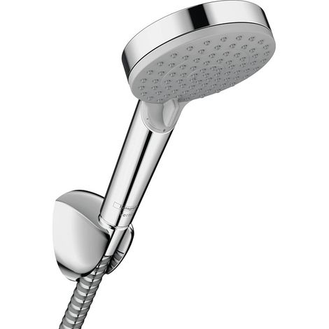 Hansgrohe Vernis Blend Duschset mit Wandhalterung, Handbrause 100 Vario 2-Strahl EcoSmart, Schlauch 160cm, Chrom (26278000)