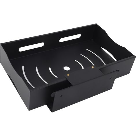 Panier coulissant extensible Noir Grand Acier carbone pour évier cuisine salle de bain rangement optimisé (1/4)