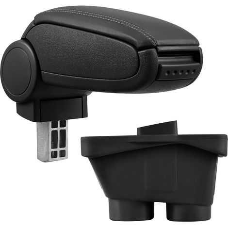 Poggiabraccio con vano portaoggetti per Peugeot 208 - Similpelle - nero [pro.tec] (1/5)