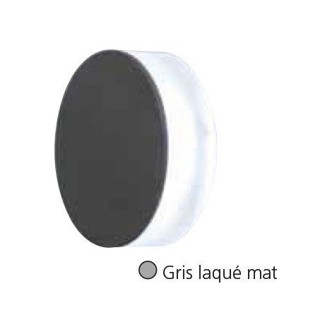 Encastré mural LED 7.4W rond Ø 70mm dépassant gris laqué mat diffuseur verre lumière blanc chaud avec alim 230V IP20 CHONOS (1/2)