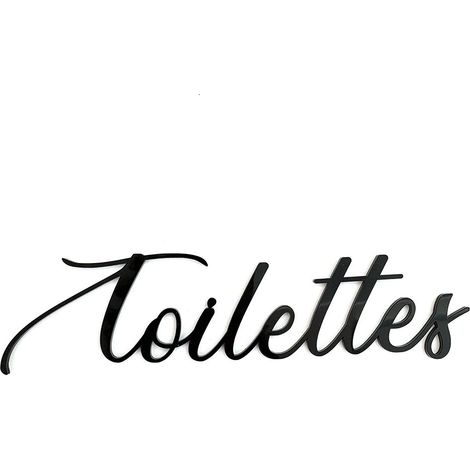 Plaque de porte en plexiglass noir 4mm – Décoration intérieure pour toilettes, salon, buanderie, cuisine – Fabrication française éco-responsable – Adzif.Biz Le Sticker De Decoration
