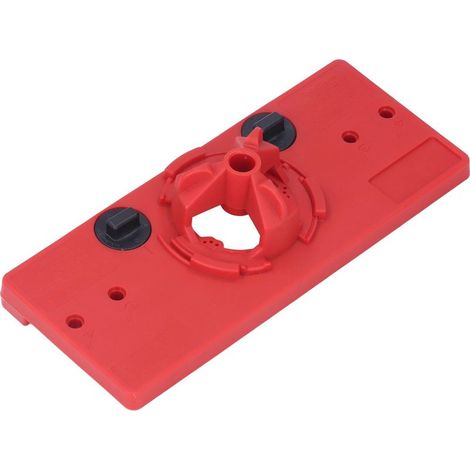 Foret scie cloche 35mm pour paumelles, gabarit de perçage, guide de perçage, foret à bois, poinçon, gabarit de positionnement, rouge (1/5)