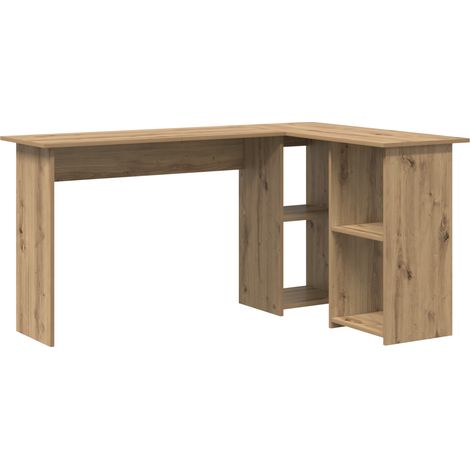 Bureau Table de travail Table d'écriture Chêne artisanal 142 x 102 x 73 cm Bois d'ingénierie (1/5)