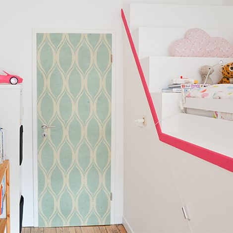 Sticker Porte Adhésif Vintage Vert Pastel, Déco Intérieure, 204 cm x 83 cm: Ajoutez une Touche Rétro à votre Maison (1/4)