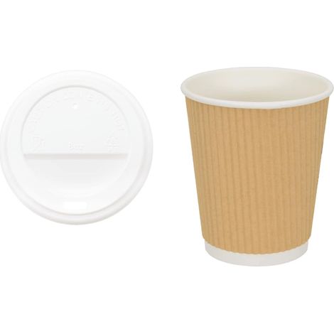 Tasses à café en papier avec couvercles 1000 pcs 8oz 200ml CFW761515 (1/5)