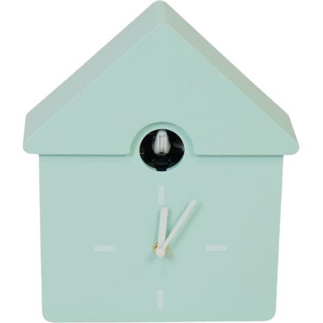 Horloge Murale Coucou Pendule Murale pour Salon et Chambre Vert Menthe 24 x 27 x 9 cm - PANGIVO (1/5)