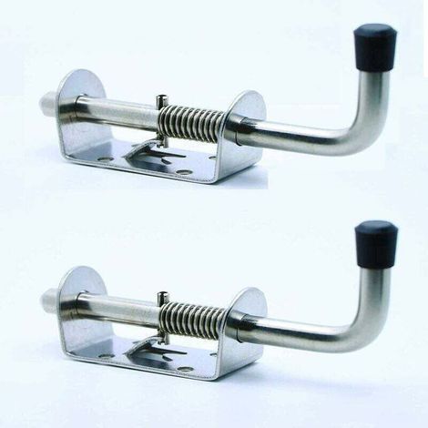 2 paquets de 5 pouces de goupille de verrouillage à ressort, verrou de porte coulissant en acier au carbone de haute qualité pour coffres/armoires/portail de remorque utilitaire (1/4)