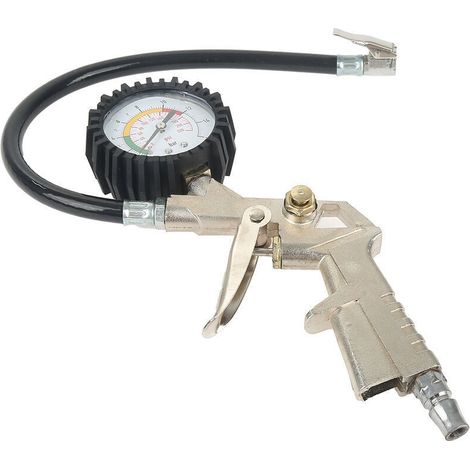 Manomètre De Pression Gonfleur pour Pneu Voiture Motocyclette Noir - Manomètre De Pression Gonfleur pour Pneu Voiture Motocyclette Noir (1/5)
