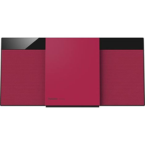 Panasonic SC-HC304EG-R - Estéreo de diseño con Digital Dab+ (Bluetooth, FM, CD, Micro con 20 W RMS), Color Rojo