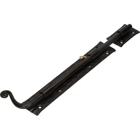 KOTARBAU Verrou de porte 340 mm en bois noir antirouille Poignée en bois résistant aux intempéries Verrou de porte coulissant porte porte (1/5)