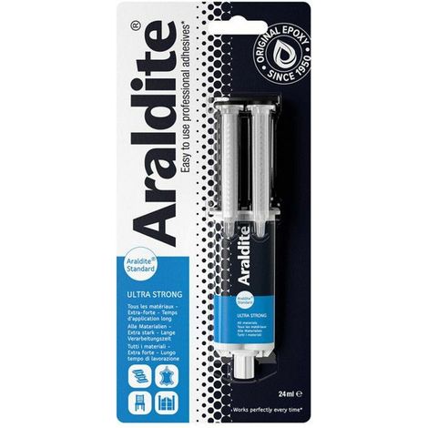 Adhesivo epoxi estándar en jeringa de 24 ml.