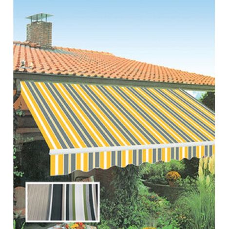 Store Banne � Bras R�tractables 395 x 250 cm Motif P6002 en Aluminium Enroulable