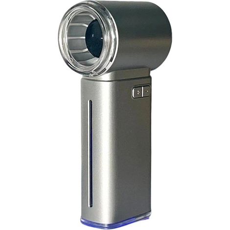 Mini ventilateur de poche turbo brumisateur portable avec brumisateur, ventilateur de poche haute vitesse 3500 mAh gris (1/5)