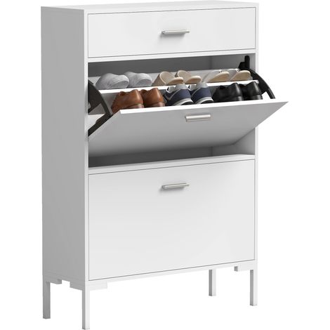 Zapatero, compacto, 75 x 26 x 110 cm, blanco (1/5)
