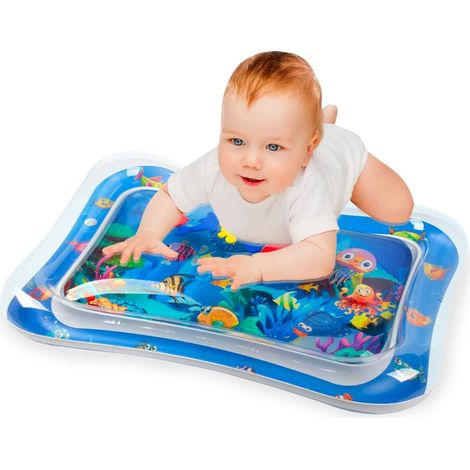 Materassino Acqua Sensoriale Baby Con 6 Giochi Galleggianti In Pvc