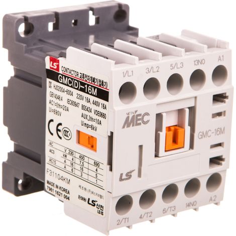 Contattore miniaturizzato 16A 3P 1z 230V CA GMC-16M 230V CA