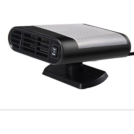 Calefactor solar portátil de 12 V y 150 W, de color negro y gris, con ventilador, desempañador de parabrisas, descongelador y purificador de aire. (1/3)