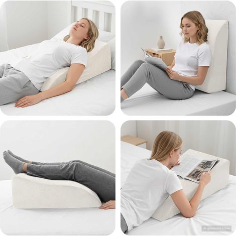 vidaXL Leg Pillow White 68 x 41 x 24 cm PU Foam