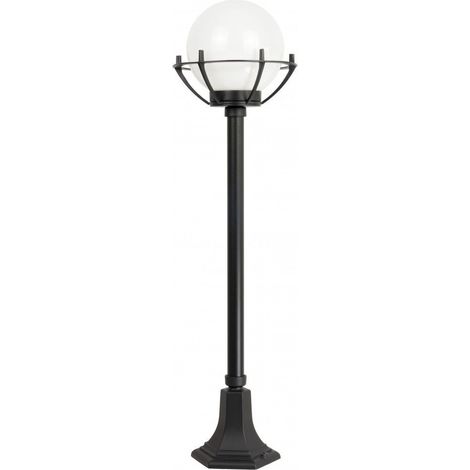 Lampada da giardino 102cm sfera 25cm E27 nera IP43 (1/5)