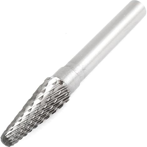 6mm Schaft 8mm Durchmesser Double Geschnittenes konisches Drehfeilenwerkzeug 6.2cm Länge (72625a7746
