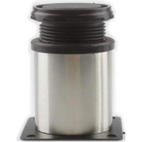Sollbry Pieds de meubles réglables en acier inoxydable Pieds de canapé ronds, lot de 4, parfaits pour canapé, canapé, pouf, lit, table basse (hauteur 8 cm) (1/3)