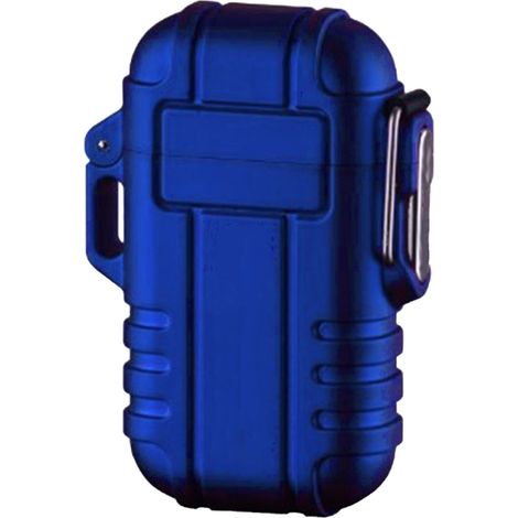 Allume-cigare électrique à double arc USB rechargeable, résistant au vent et à l'eau, couleur bleue (1/5)