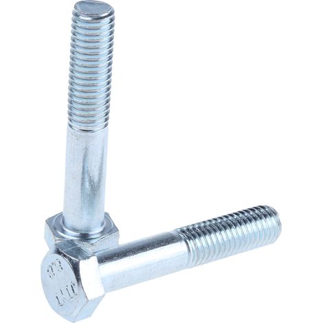 Vis à tête hexagonale, Acier Passivé, zinc, M8 x 45mm ( Prix pour Boîte de 50 )