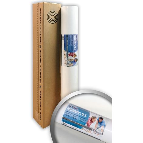 Intissé lisse blanc 150 g/m2 – Non-tissé haut de gamme pour murs et plafonds – 1 rouleau 18,75 m2 – Résistant au feu et facile à poser – E-Delux (1/5)