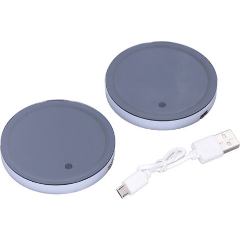 Lot de 2 Tapis Lumineux LED Voiture 7 Couleurs 3 Modes USB Étanche IP67 Antidérapant Support Gobelet Universel (1/5)