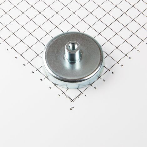 Magna-C Ferrit Flachgreifer mit Gewindebuchse Ø50x22mm