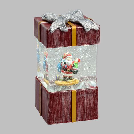 Lanterna Pacco Regalo H18 Glitter Led Bianco