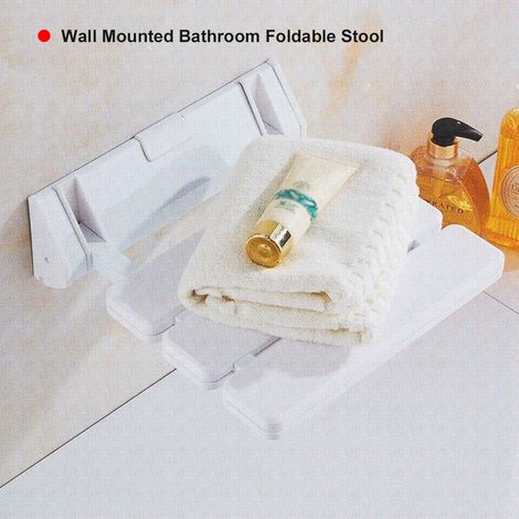 [JAMAIS UTILISÉ]Tabouret de salle de bain mural pliable, supportant jusqu'à 100 kg, antidérapant, pliable, pour douche, entrée, banc, siège de bain mural pour personnes âgées, femmes enceintes et pati