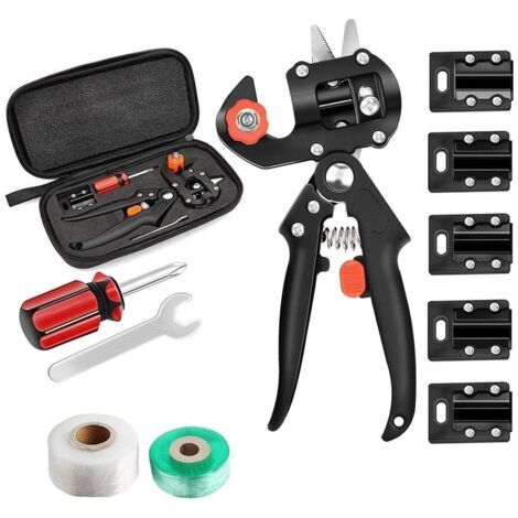 2 couleurs 4 pièces Kit outils du jardinier avec diverses élasticités, ruban de greffage outil de greffage Buddy ruban greffage ruban de greffage de plantes, (1/5)