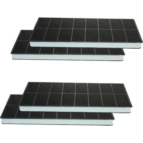 4x Aktivkohlefilter passend für Bosch Siemens Neff Balay Constructa Küppersbusch Hauben und Umluftsets - Ersatz für 00296178 - CD53030