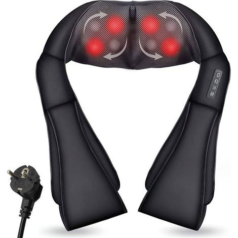 Massage Electrique Masseur Shiatsu 3D-Rotation Masseur epaule appareil Massage dos et nuque Cadeau pour femmes/hommes (1/4)