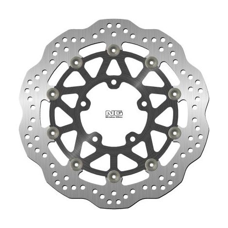 Disco de freno delantero NG para Kawasaki Z1000SX '19-21, Z1000 '07-20 (300X80X5.5MM) (5X10.5MM) Ondulado flotante (centro de aluminio)